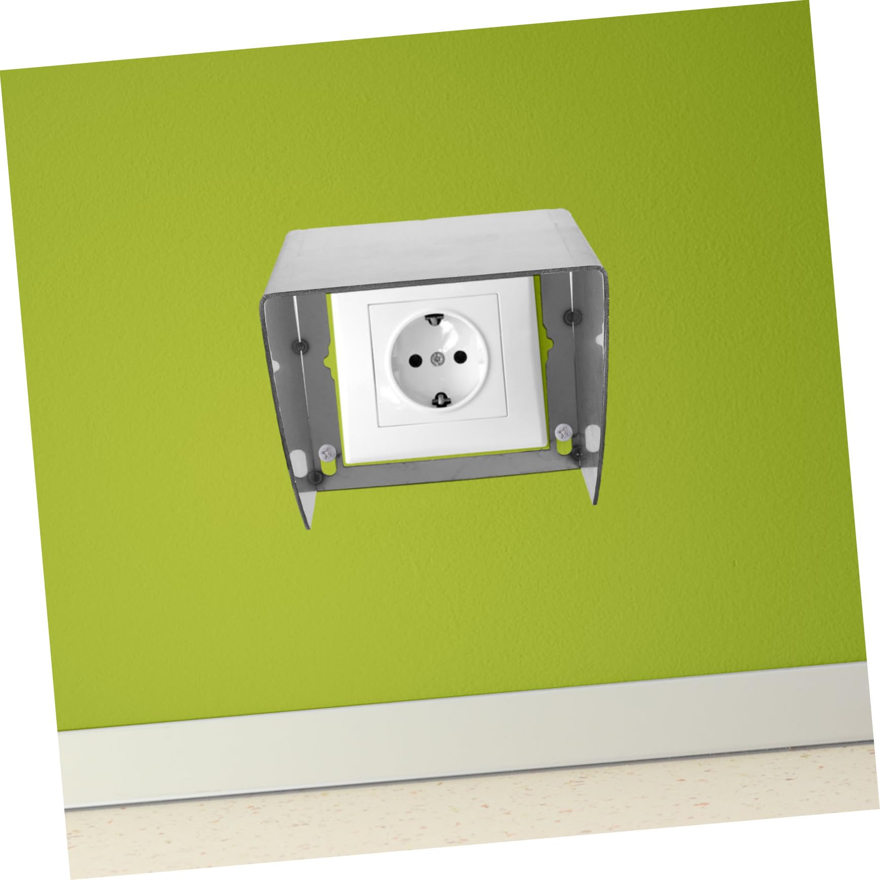 Veemoon 2 Piezas Protector Enchufe Exterior Acero Inoxidable para Pared Resistente Uso Hogar Oficina Cocina Baño