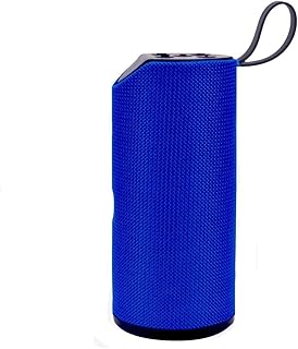 Vincenzo TG113 पोर्टेबल स्प्लैशप्रूफ ब्लूटूथ स्पीकर USB/माइक्रो SD कार्ड/AUX/Mic मल्टीमीडिया स्पीकर सिस्टम के साथ सुपर बेस Android, iOS और Windows डिवाइस के साथ इस्तेमाल होने वाला (नीला)