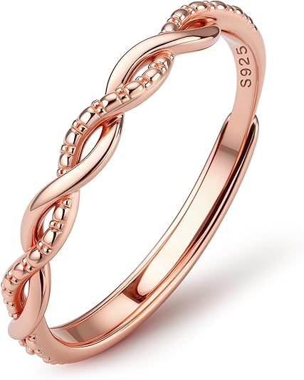 JeweBella 925 Zilveren Dames Ring Elegante Liefde Knoop Ring Zirkonia Verstelbare Ring Zilver/Goud/Rose Gouden Verlovingsring Bruiloft Vriendschap Trouwring Vrouwen JeweBella 925 Zilveren Dames Ring Elegante Liefde Knoop Ring Zirkonia Verstelbare Ring Zilver/Goud/Rose Gouden Verlovingsring Bruiloft Vriendschap Trouwring Vrouwen
