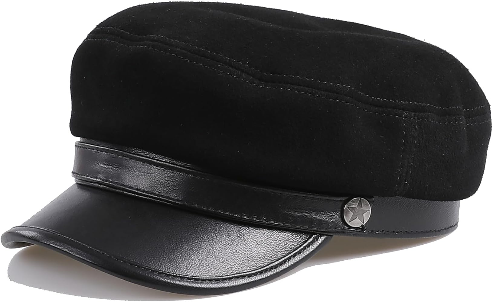 帽子 NKNIT vegan leather sailor hat 帽子 NKNIT vegan leather sailor hat Lady Faux Leather