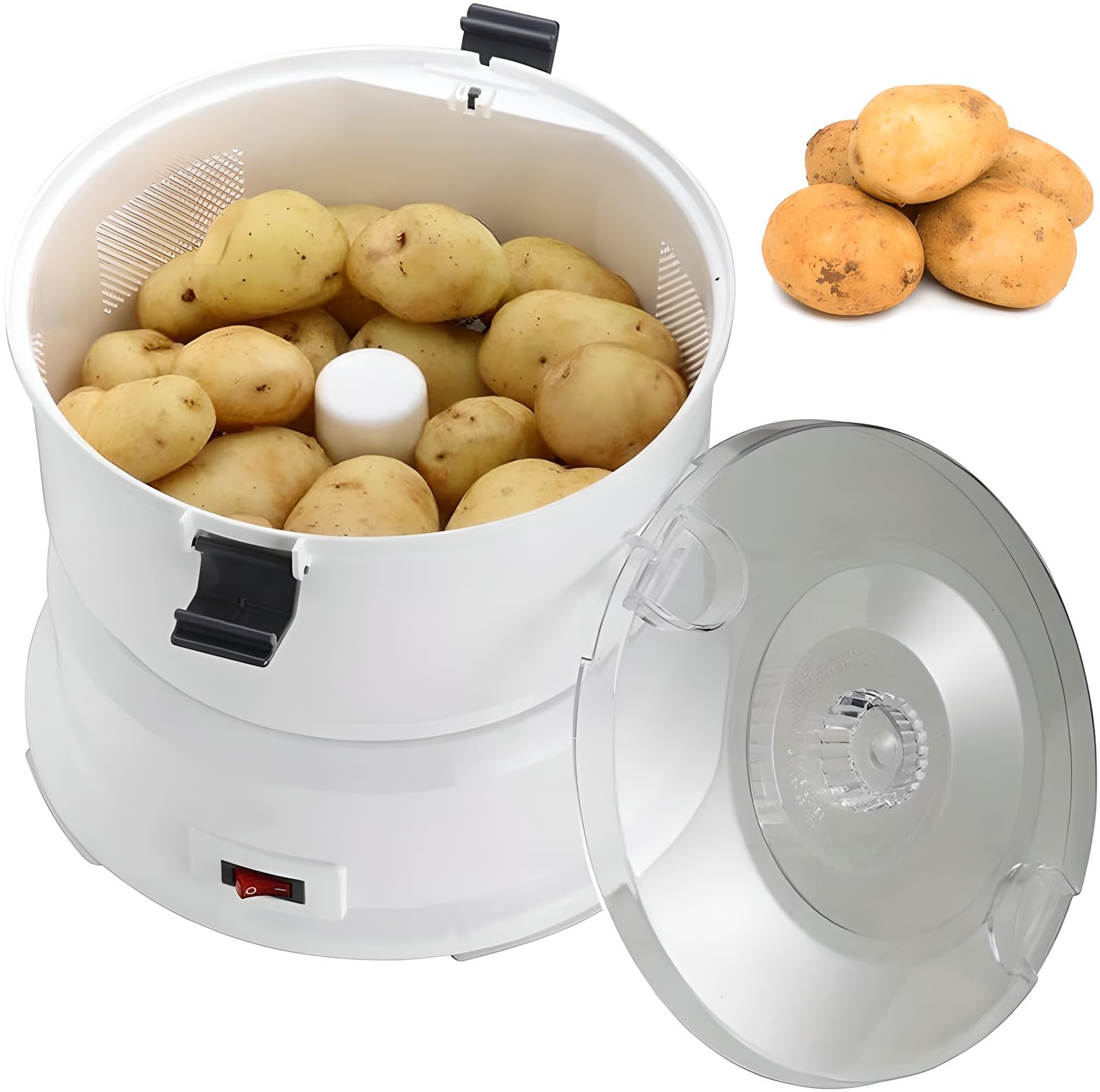 Machine à éplucher les pommes de terre électrique rotative automatique