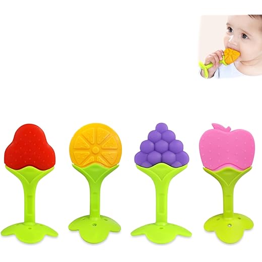Silicone Baby Teething Toy Pack of 4