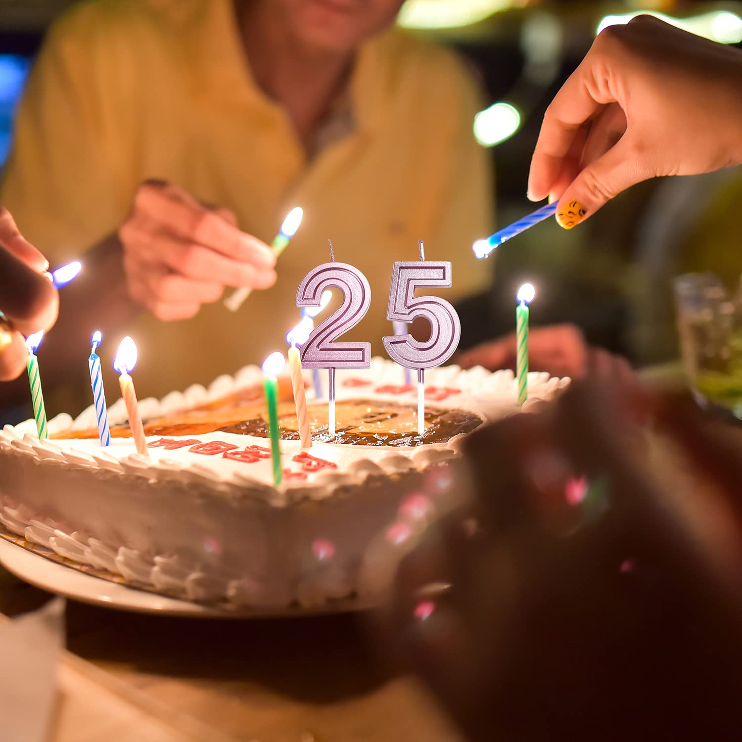 バースデーキャンドル Amazon.co.jp: 25歳 52歳の誕生日キャンドル ローズゴールド 52
