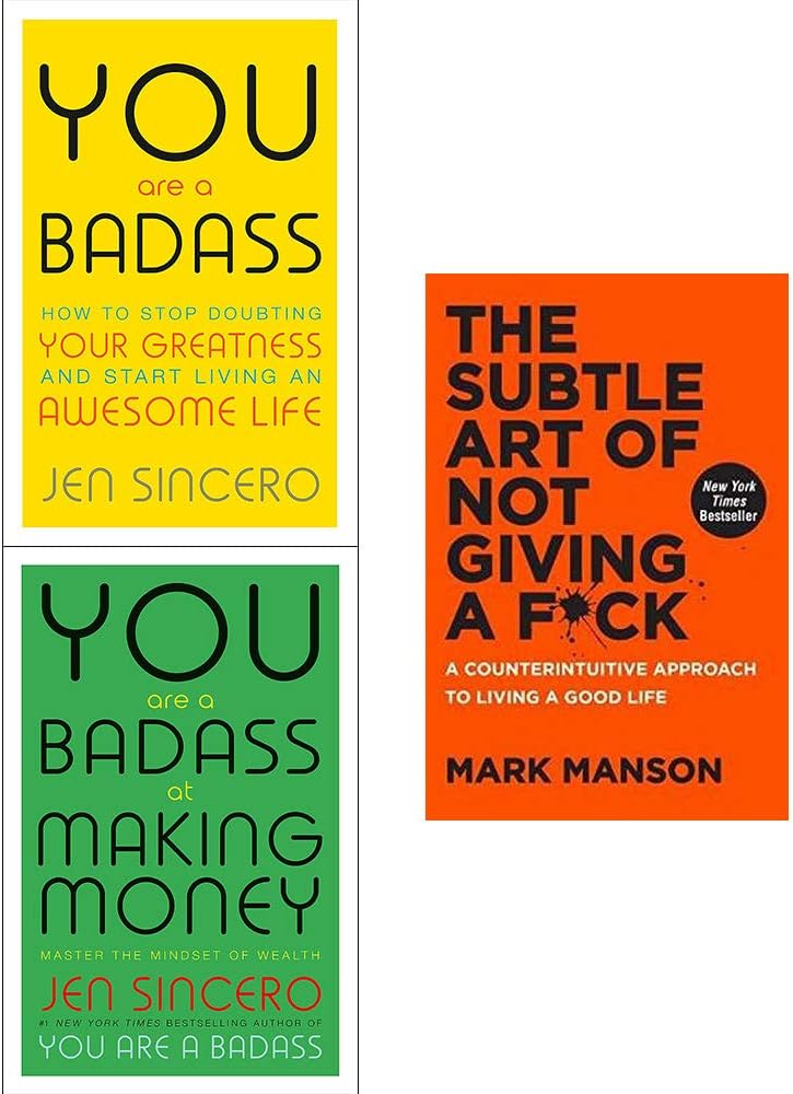 You Are a Badass, at Making Money, Subtle Art of Not Giving a Fck [Hardcover] 3 Books Collection Set