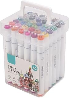 Conjunto de marcadores de arte 36 cores, caneta de pintura de ponta dupla para contorno, desenho, caligrafia e livros para colorir，LIANLI (R标备案，跟卖后果自负)