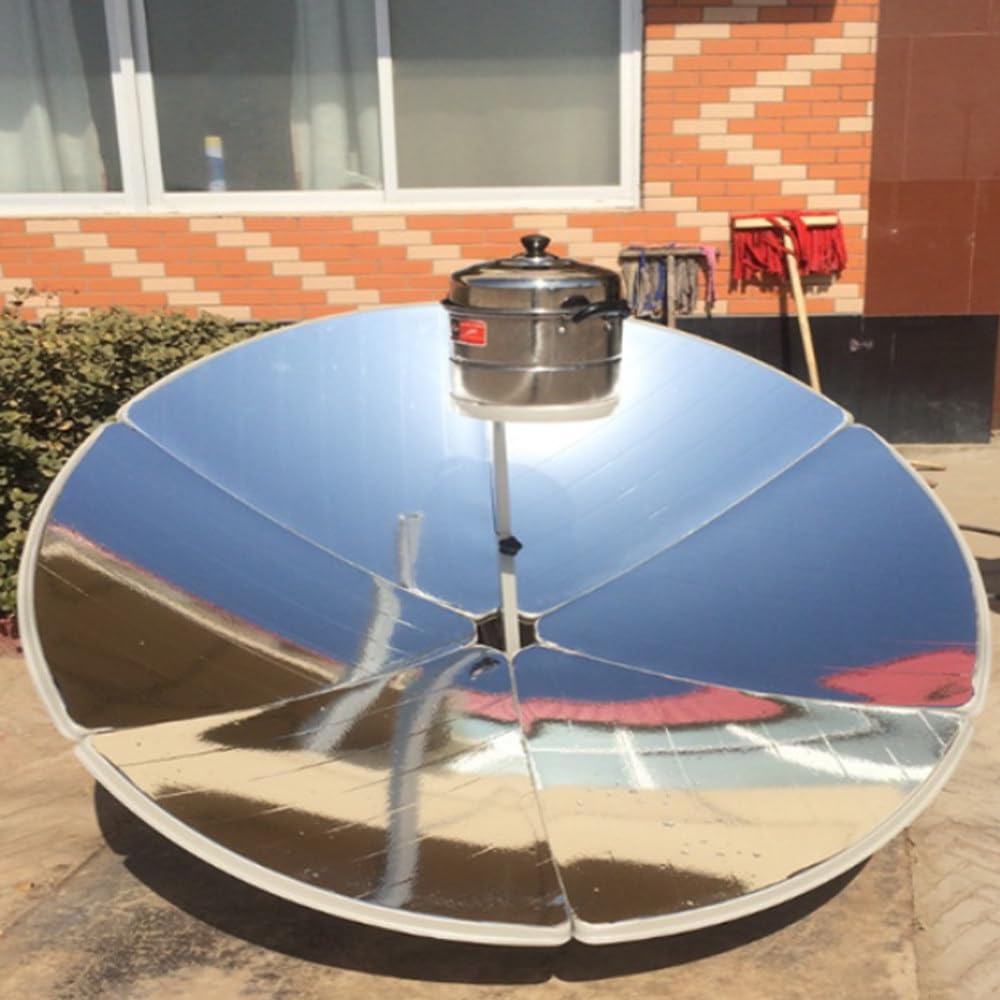 ShaiVrissian Solar Oven,Portable Solar Cooker,Sun Concentration Oven,156cm Diameter,Adjustable Fire Power,For Outdoor Camping,Cooking,Steaming,Family Gatherings