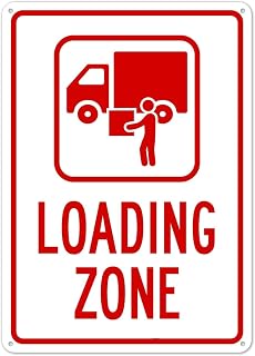 Loading Zone (Graphic) Sign Safety for Indoor Outdoor Use, Metal Sign 12x16 Inch