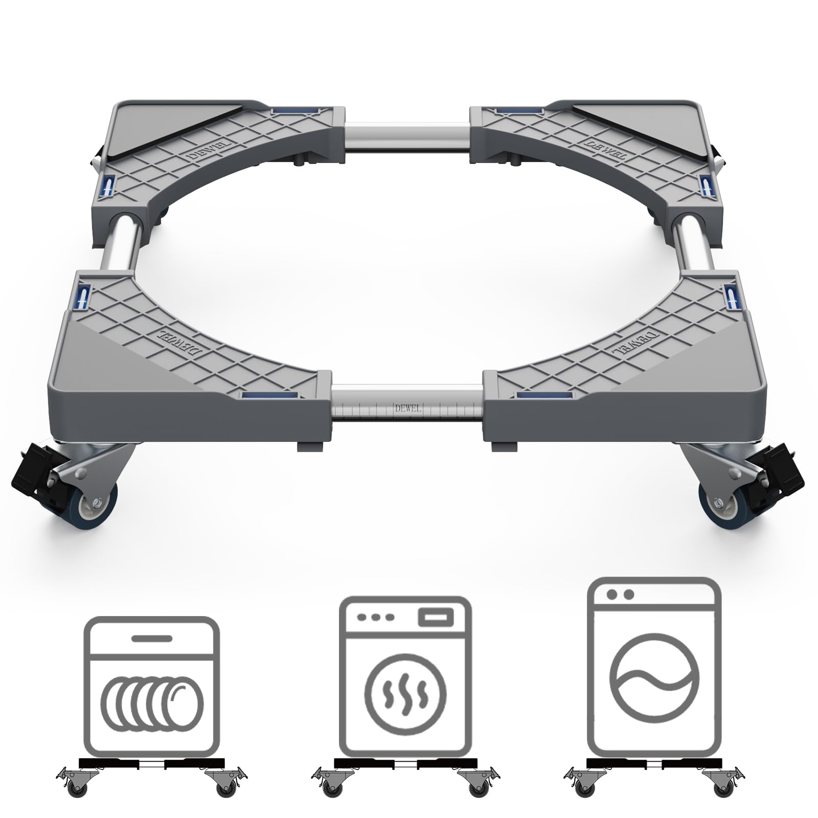Soporte regulable de 45cm-65cm para electrodomésticos gris DEWEL 8