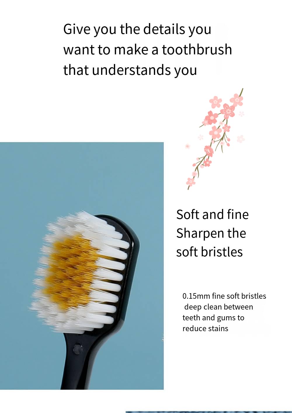 Cepillo de dientes suave manual japonés de cabeza ancha para adultos, juego de cepillos de dientes suaves manuales para adultos (3 juegos por caja), cuidado completo de dientes y encías,