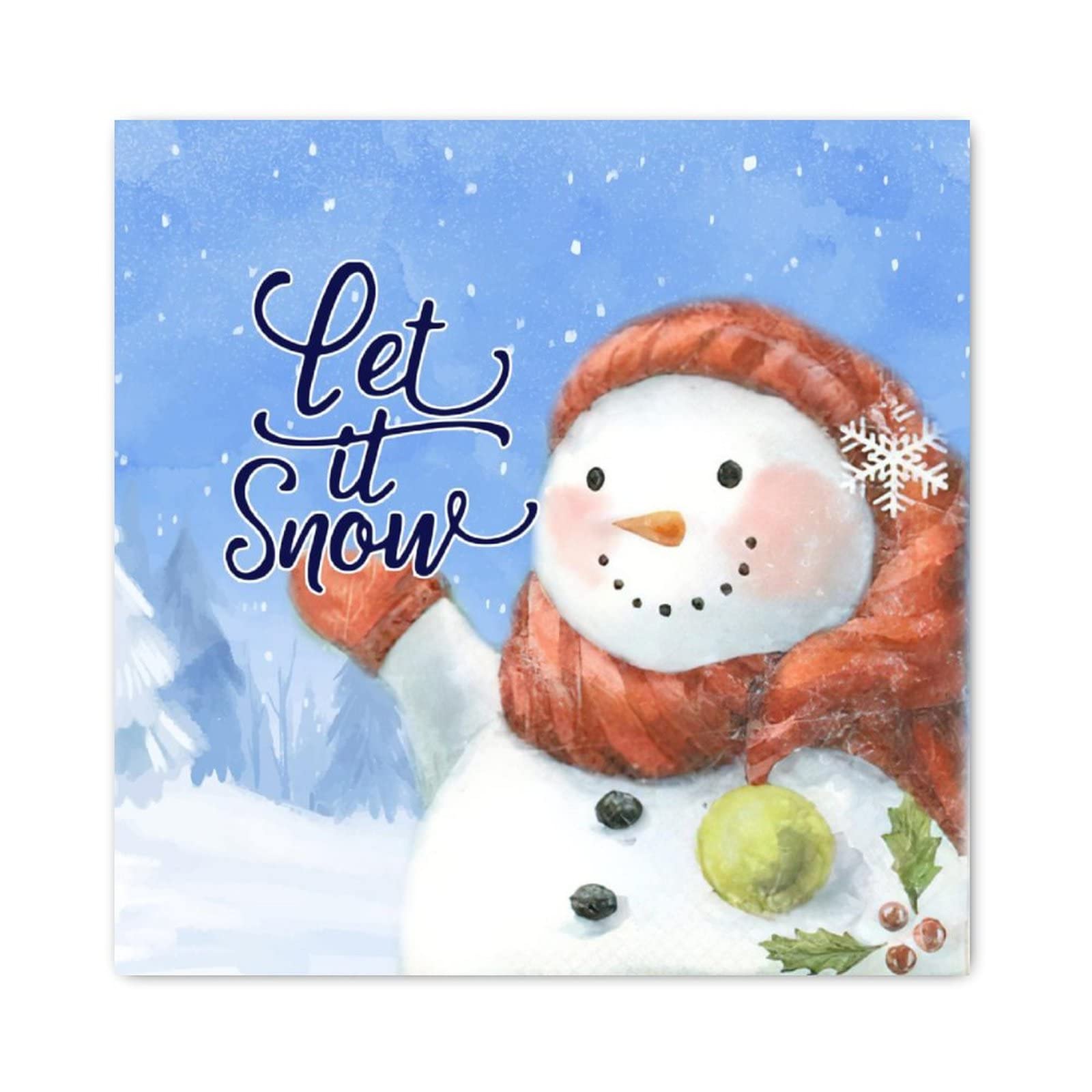 Panneau mural en bois Let It Snow, cadeau idéal pour pendaison de crémaillère