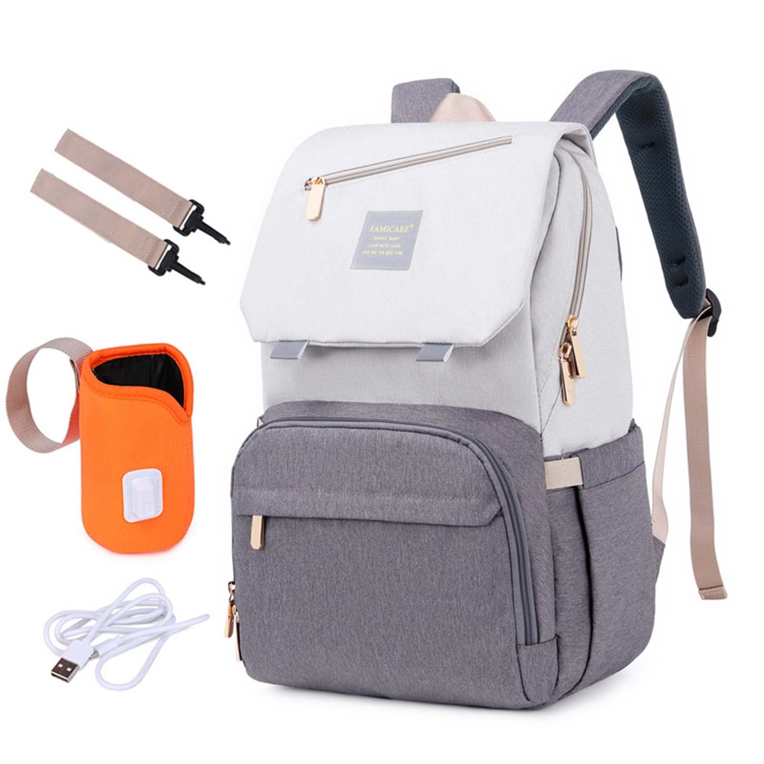 Bolsa de Pañales para Madres Mochila de Maternidad para Cochecito de Bebé Bolso Impermeable Mochila para Pañales de Lactancia Bolsas para Salir