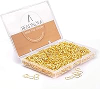 Vista 12 de BEADNOVA Anillos de salto de oro de 0.157 pulgadas para hacer joyas, anillos abiertos para llaveros y reparación de collares (1200 unidades)