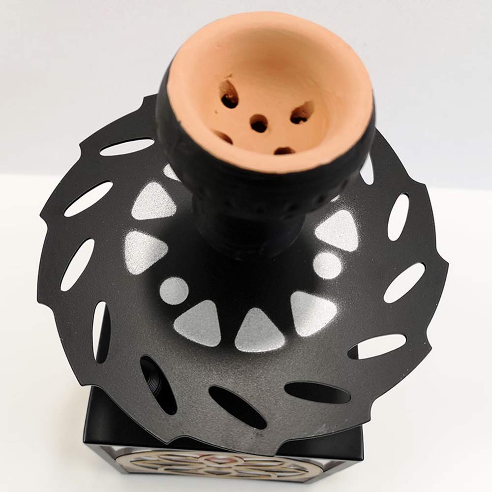 Portátil Conjunto Completo Cachimba Cachimba Conjunto, con El Humo de Carbón Pasta de Clip de Humo de Carbono Y el Papel de Estaño Portátil Completa Cachimba Conjunto con Luz LED
