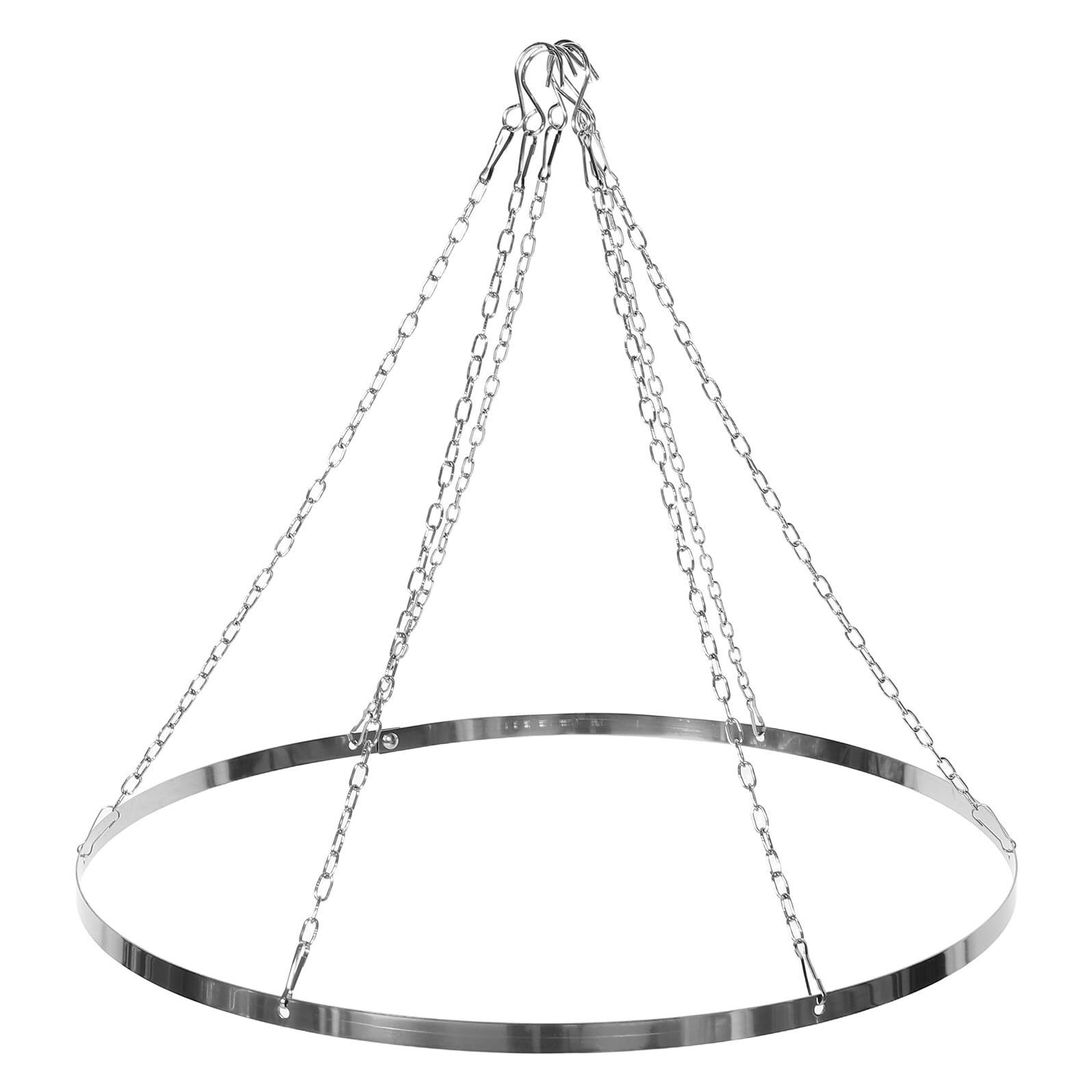 VICASKY Anneau Métallique Rond 60 Cm Suspendre de Rideaux, Kit de Drapage de Cérémonie, Support de Plafond en Métal Inoxydable, Accessoire Décoration Mariage Intérieur et Extérieur