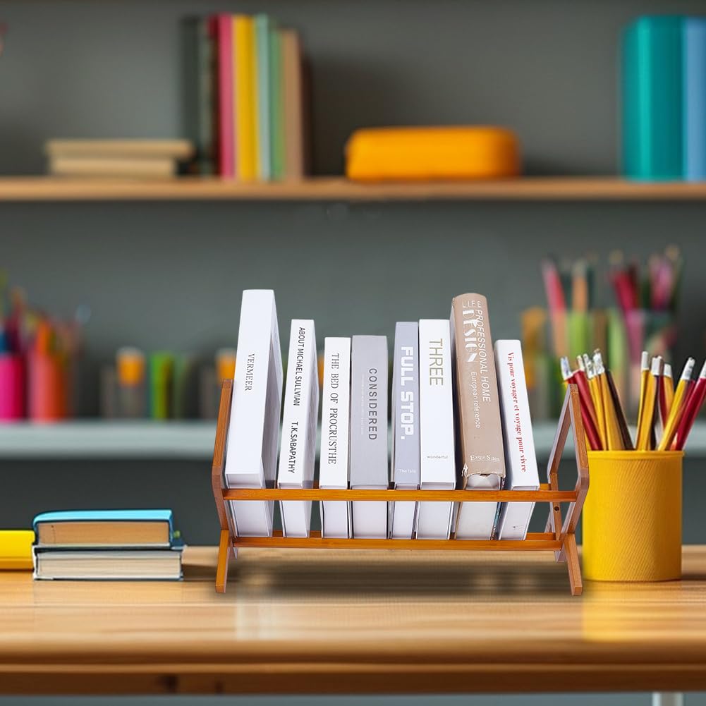 Wood Tilting Bookcase in Living Roo/Hoe/Office, Desktop Book Shelf