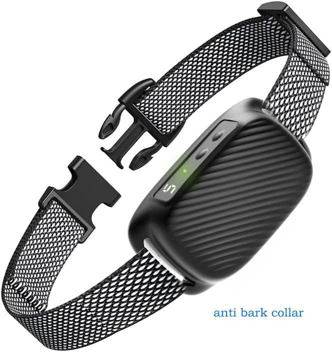 Dog Bark Collar, PEACHAR Automatic Bark Collar with Optional Shock Beep Vibration, Rechargeable Anti Barking Collar with 8 Adjustable…