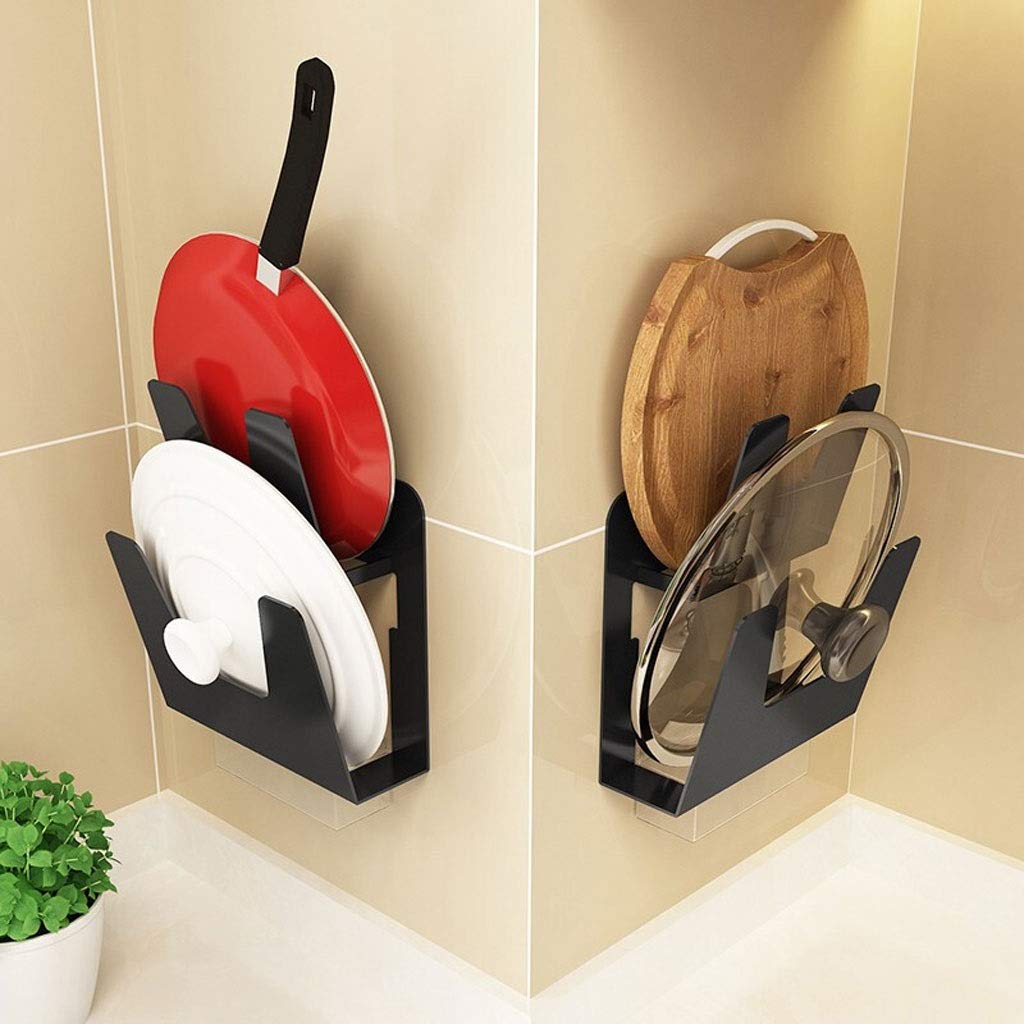 Porta-coperchi per pentole, Porta-coperchi da Montare sulla Porta, portaoggetti Multifunzionale per pentole da Cucina, portaoggetti, Porta-coperchi per pentole, Supporto per Utensili in
