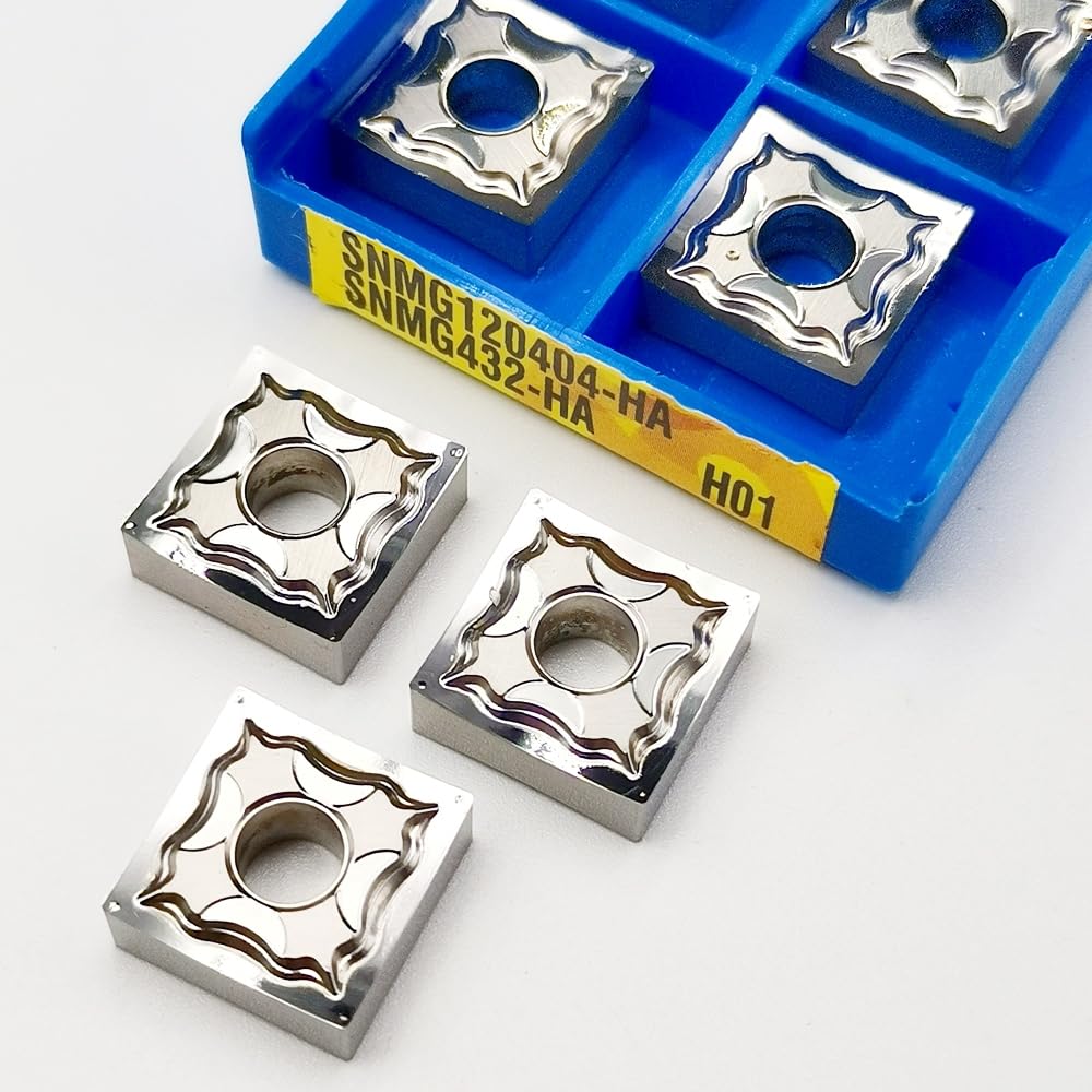 Fresa de inserción de carburo, 10 Uds., SNMG 120404, Herramienta de torneado de ranurado Exterior CNC SNMG120404 H01, Herramienta de Torno de Metal, aleación Dura