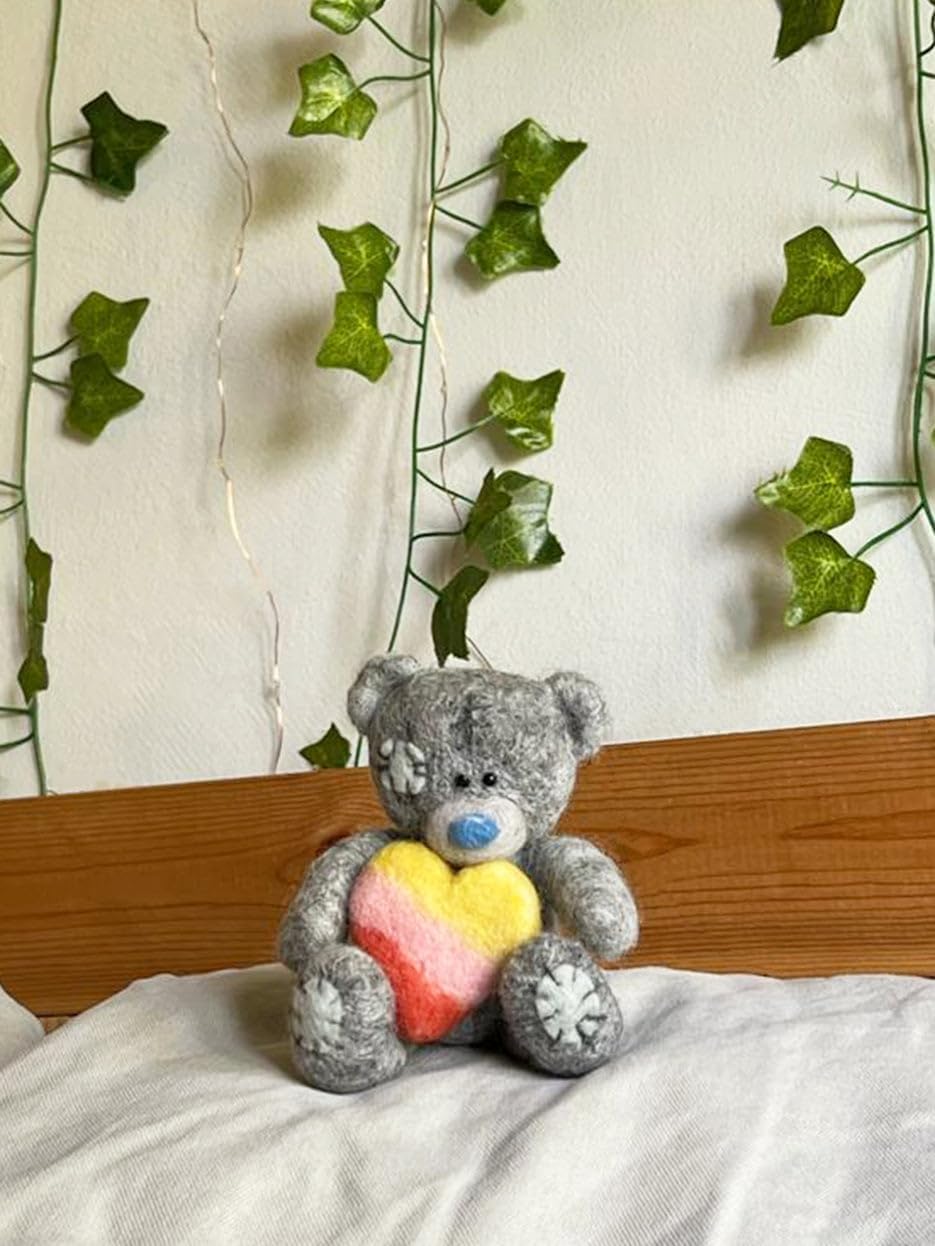 Wizardi Beginner Needle Felting Kit for Adults - Tatty Teddy Everyday. Animal Felting Kit 10-11cm Tall. Felting Tools. Wool Felting Supplies. Felt Crafts. Wool Felt. The Makerss