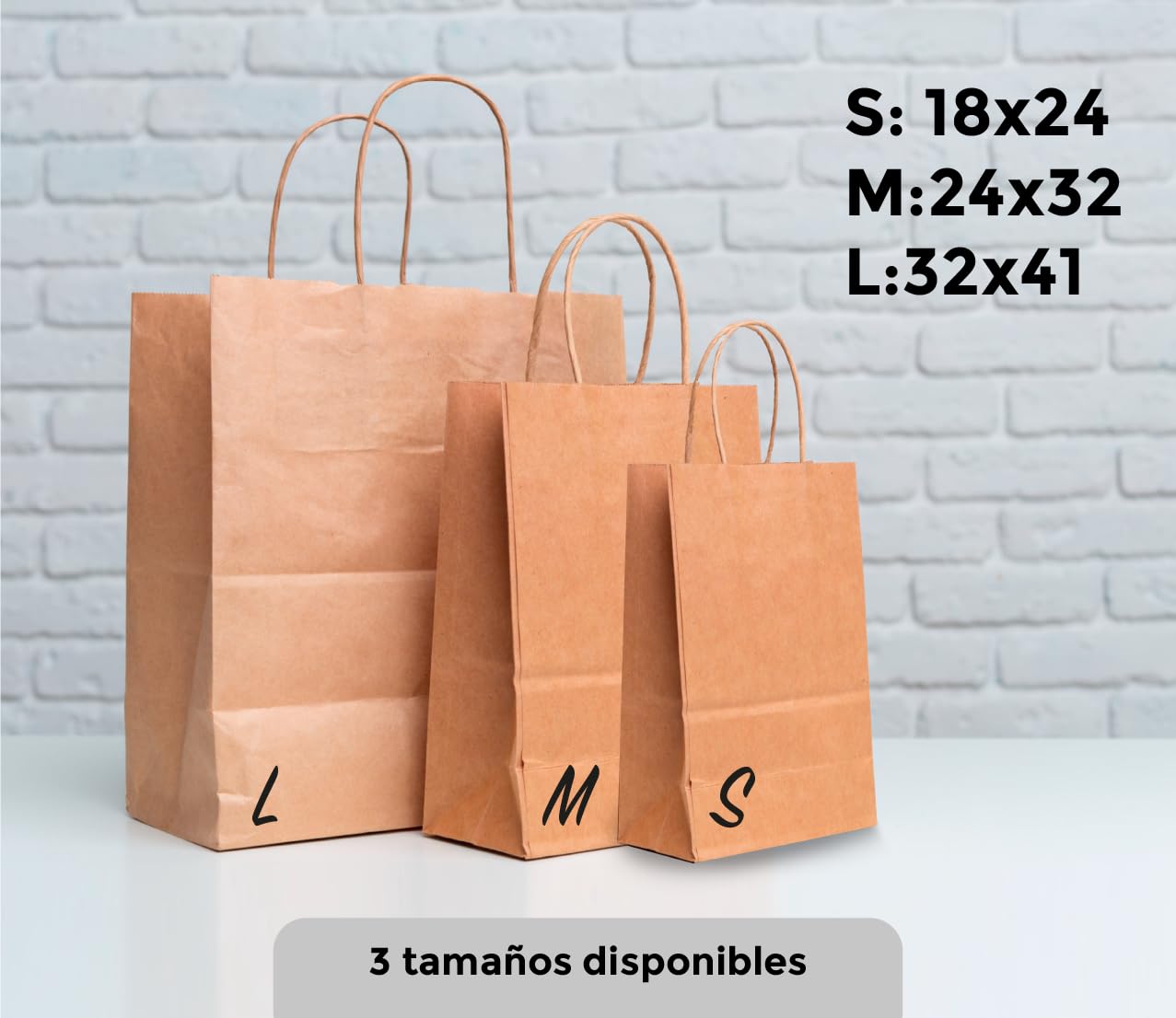 100 Bolsas de papel con asas Bolsa de papel para compras resistentes Bolsas para cumpleaños, regalos, bodas, fiestas, bolsas para tiendas de papel