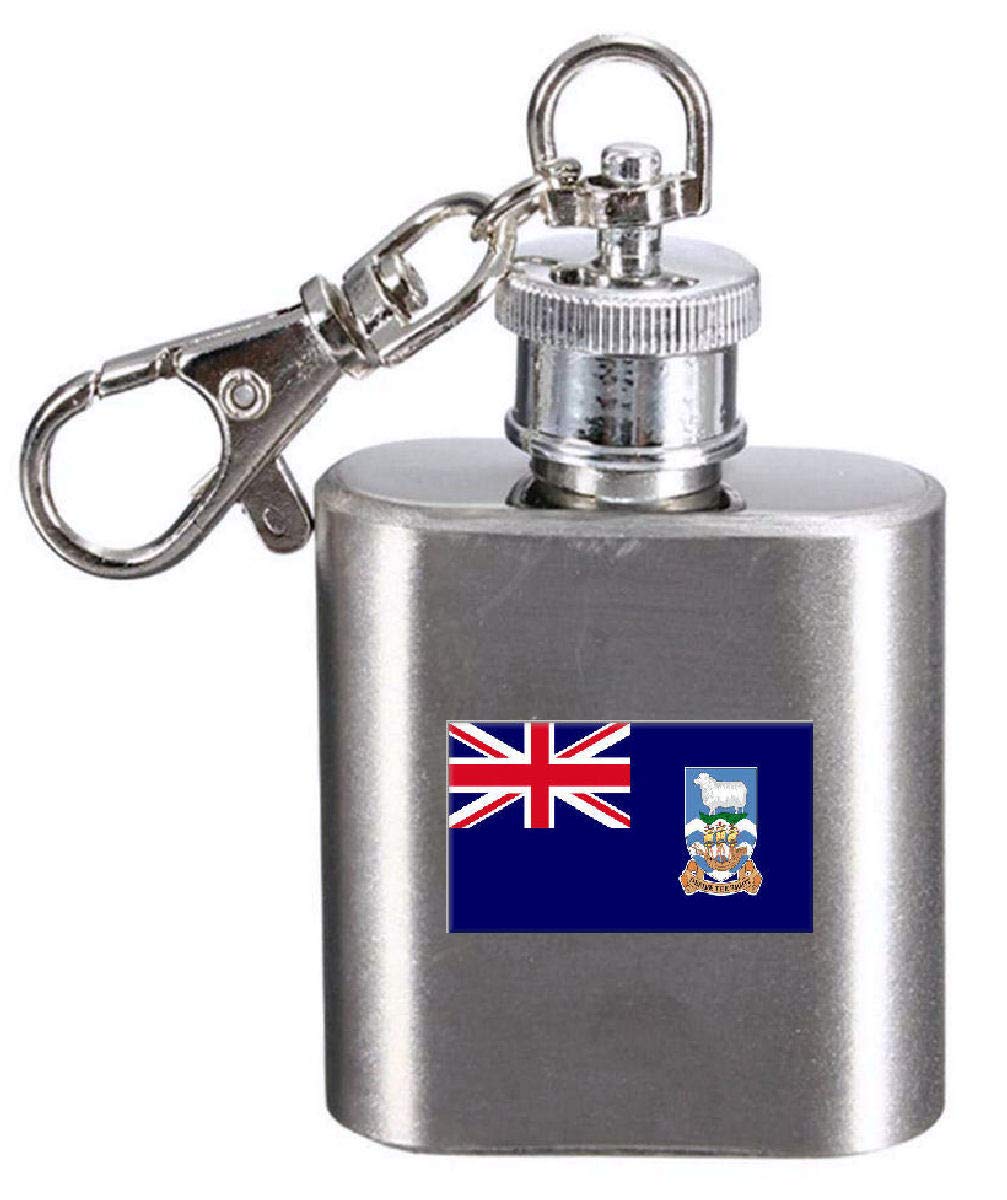 Flasque porte-clés îles Falkland gravé cadeau idéal pour collectionneur