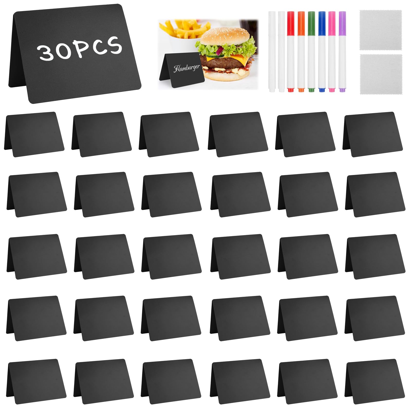 Craie Pour Tableau Noir Lot De 8 Mini Tableaux Noirs Avec Support - 10x7,5cm - Craies Incluses - Décoration événement Tableaux Craie Craie Pour Tableau Noir Lot De 8 Mini Tableaux Noirs Avec Support - 10x7,5cm - Craies Incluses - Décoration événement Tableaux Craie