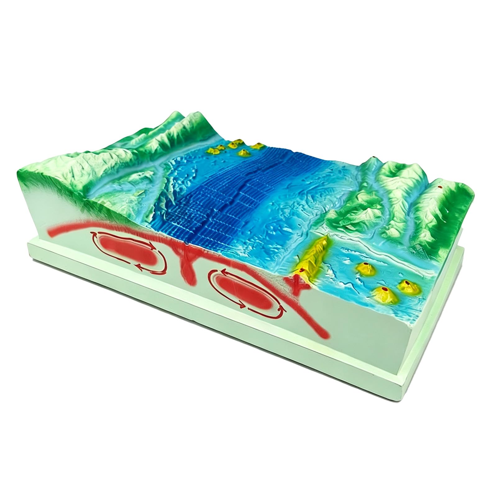 COYEUX 3d Plate Tectonics Model, Seabed Topography Geology Display Model, Visual Teaching Aid For School Geography Class Lab And Self Study