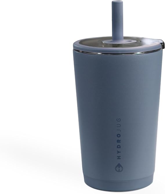 HydroJug Everyday Tumbler 14 oz, Ceramic-Lined Straw Cup, Cascade