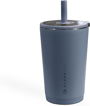 HydroJug Everyday Tumbler 14 oz Ceramic-Lined Insulated Tumbler with Straw and Soft-Touch Lid, Cup Holder Friendly, Double-Wall Vacuum Insulation, Reusable Travel Cup Cascade