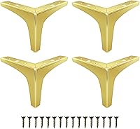 Vista 17 de GOSCHE Patas de metal para muebles de 4 pulgadas, patas negras para muebles, juego de 4, patas de repuesto de estilo moderno para sofá, silla, cama