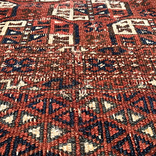 23HomeDesign Antiker turkmanischer Tekke Teppich, Feiner Handgeknüpfter Orientteppich Turkman Tekke Teppich, 177x117 cm – Bild 3
