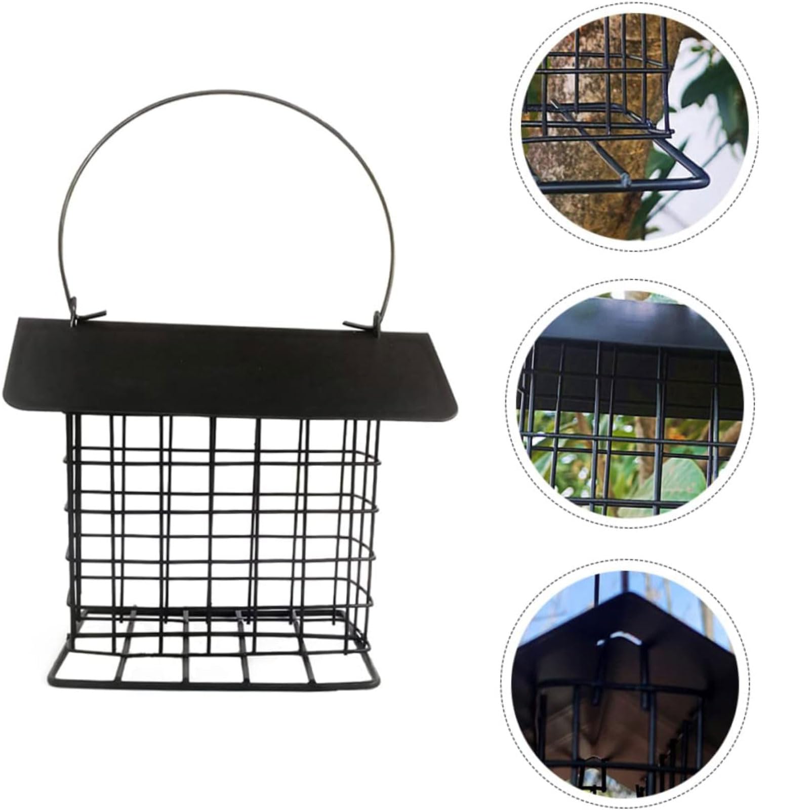 esmen Comederos Comedero de Metal para pájaros, comederos para Exteriores de Gran Capacidad, Lavable, Regalo para Amantes de Las Aves Salvajes, 1 ud.