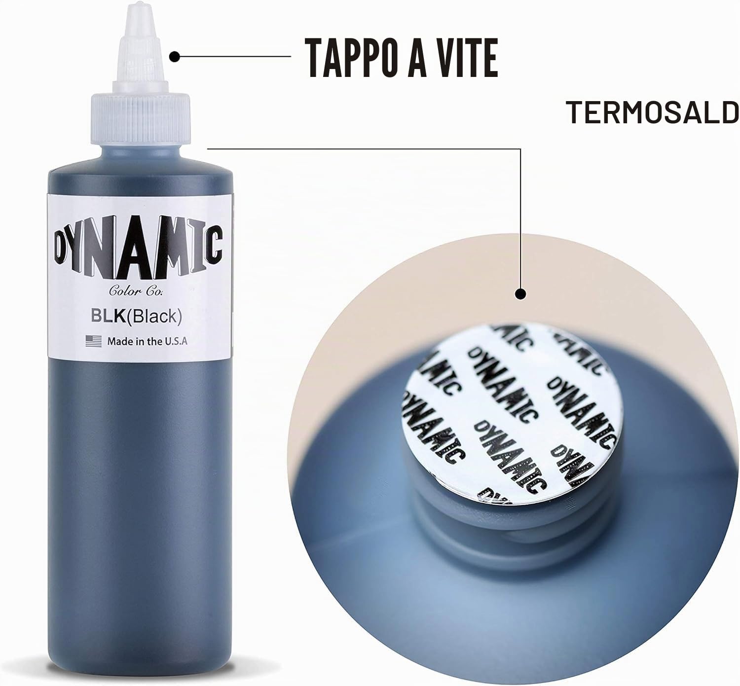 Dynamic Color Inchiostro per tatuaggio nero 240 ml (8 oz)