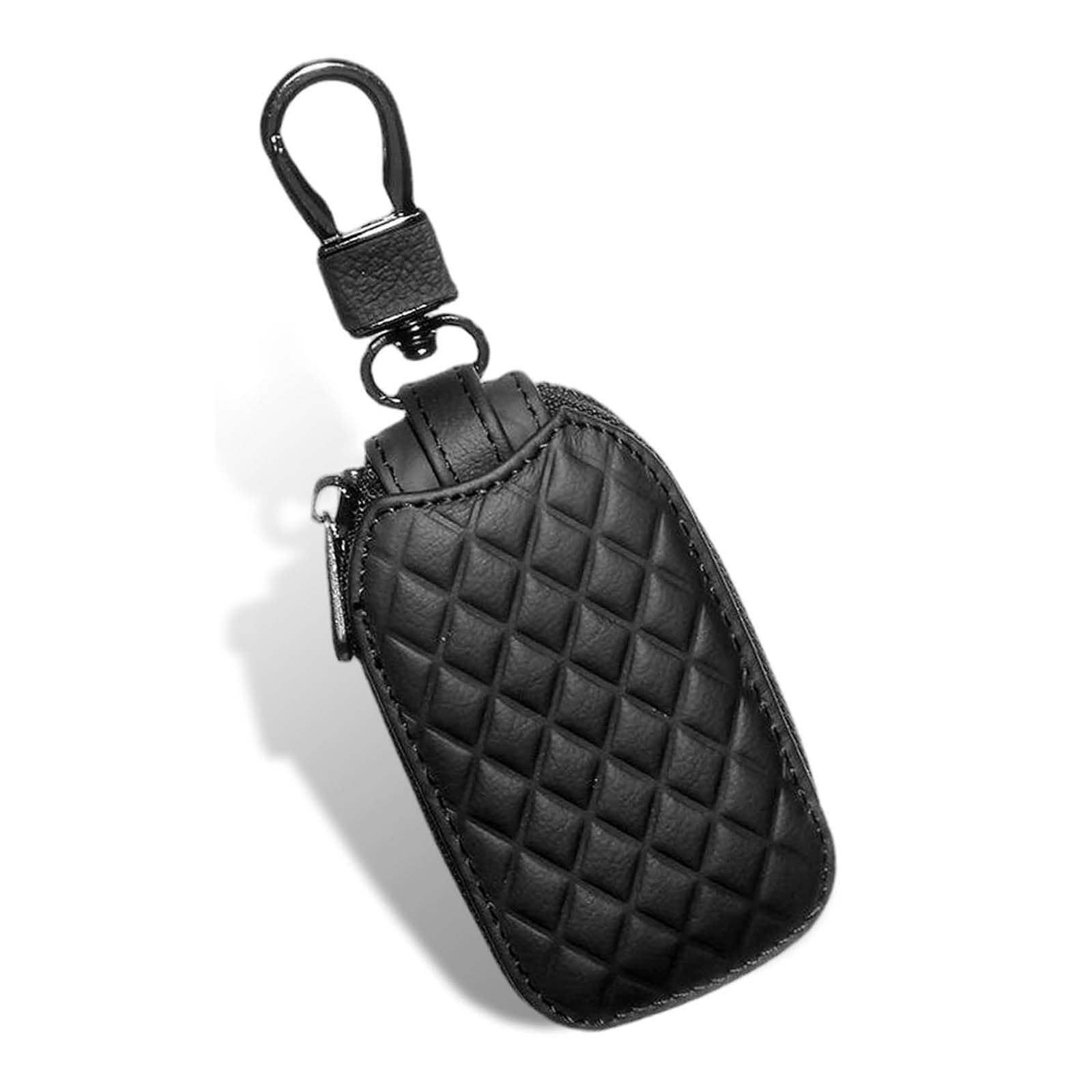 JINGMU Car Key Case for MG HS ZST ZS MG3 MG5 MG6 MG7 GT GS Hector EZS, Multi-Functional Zipper Car Key Holder, Anti Scratch Waterproof Auto Key Fob Cover, Auto Remote Keys Wallet