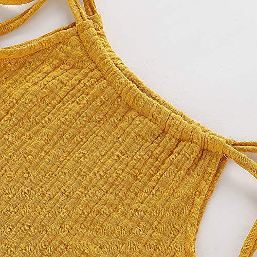 BAOBAOLAI Vestido para meninas com alça padrão liso Roupa infantil Princesa Roupas de verão