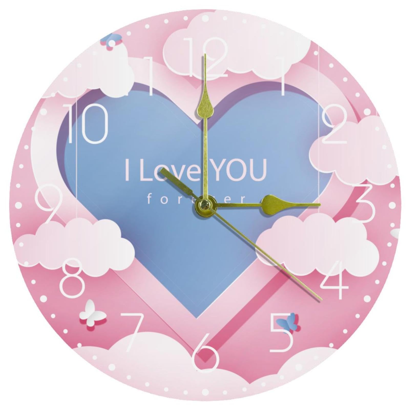 Horloge murale silencieuse en acrylique de 25,4 cm de diamètre fonctionnant à piles