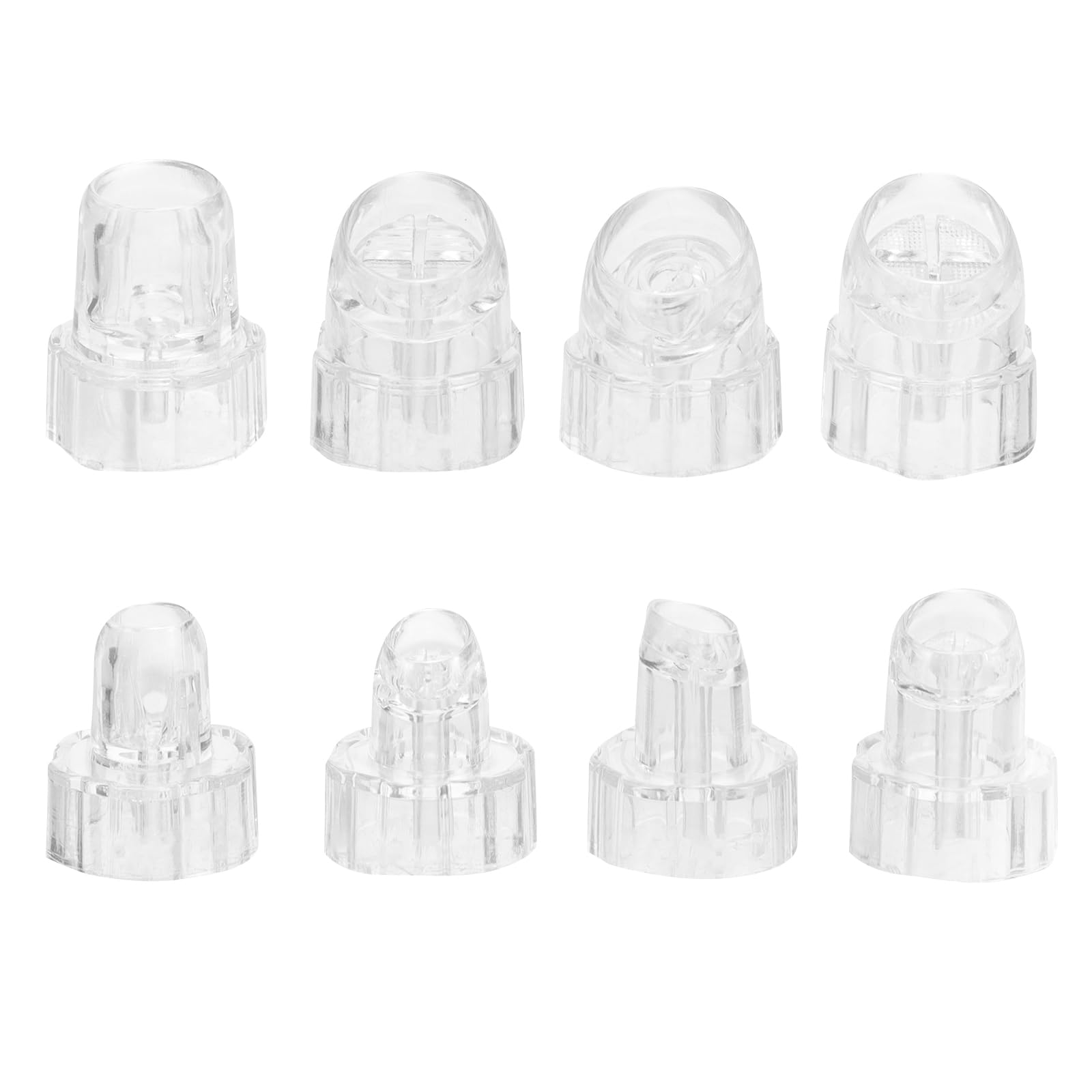 FRCOLOR 8pcs Hydro Replacement Tips Plastic Hydro Face Cleaning Machine Heads Replacement Spare Parts for Beauty Machine