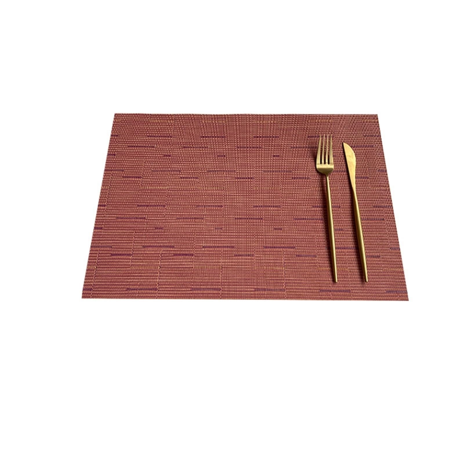 Set de table rose de qualité supérieure avec rayures tissées durables