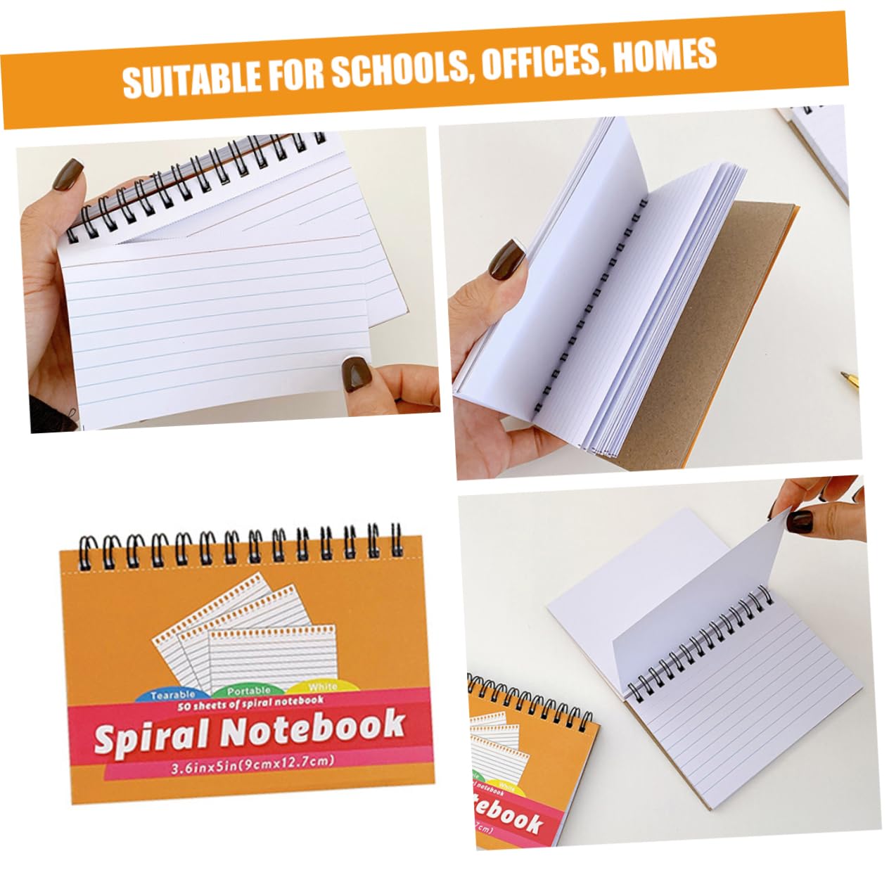 SHINEOFI 5 Piezas 2 Notas De La Tarjeta De Índice Cuaderno Pequeño Pequeños Cuadernos Minicuadernos Diminuto Mini Cuaderno Libreta Espiral Tarjetas De Nota Cortina a La Italiana Bloc Papel