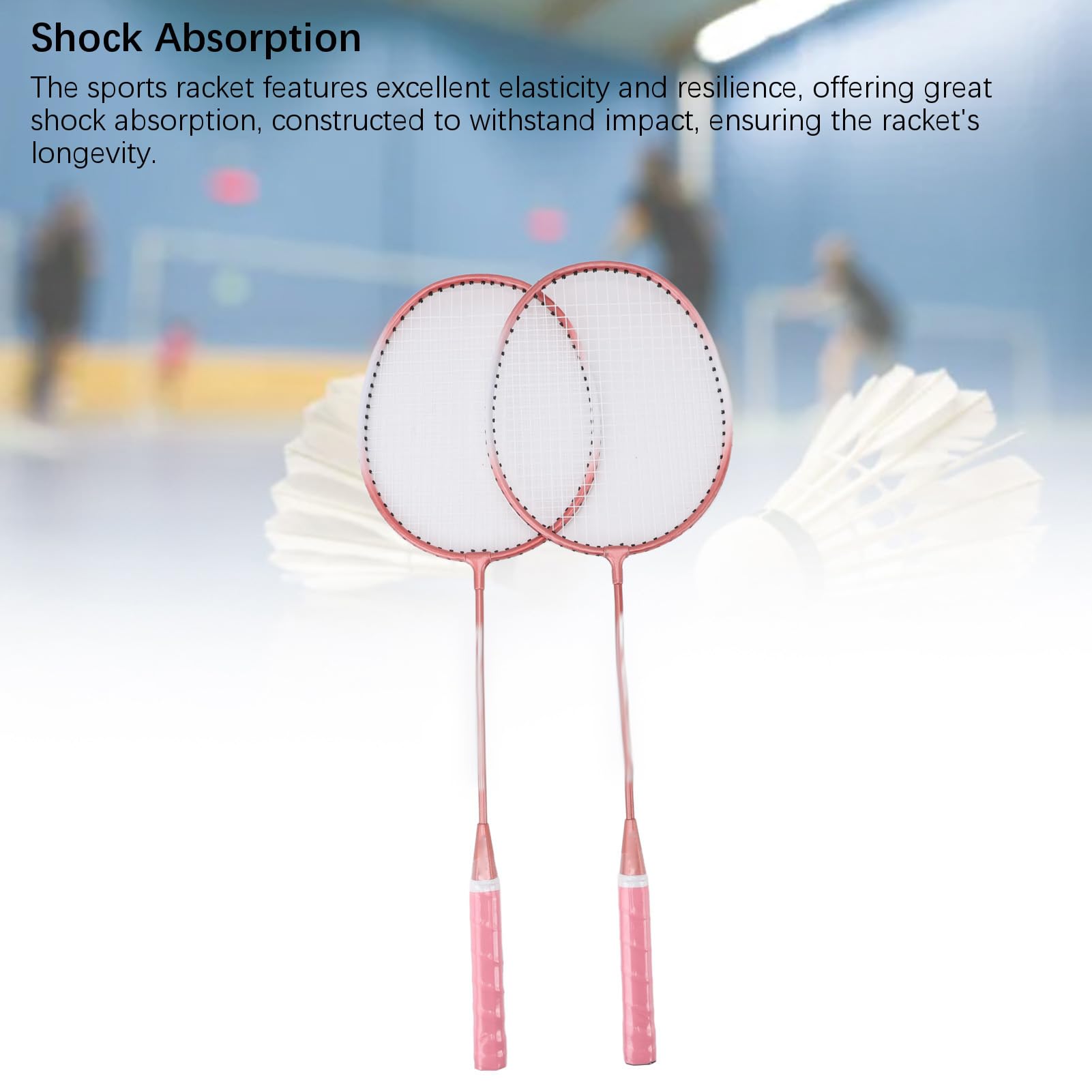 Set di Racchette per Badminton Professionale, Racchetta Sportiva in Lega di Ferro con Impugnatura Elastica, Leggera per i Principianti per Bambini Adulti