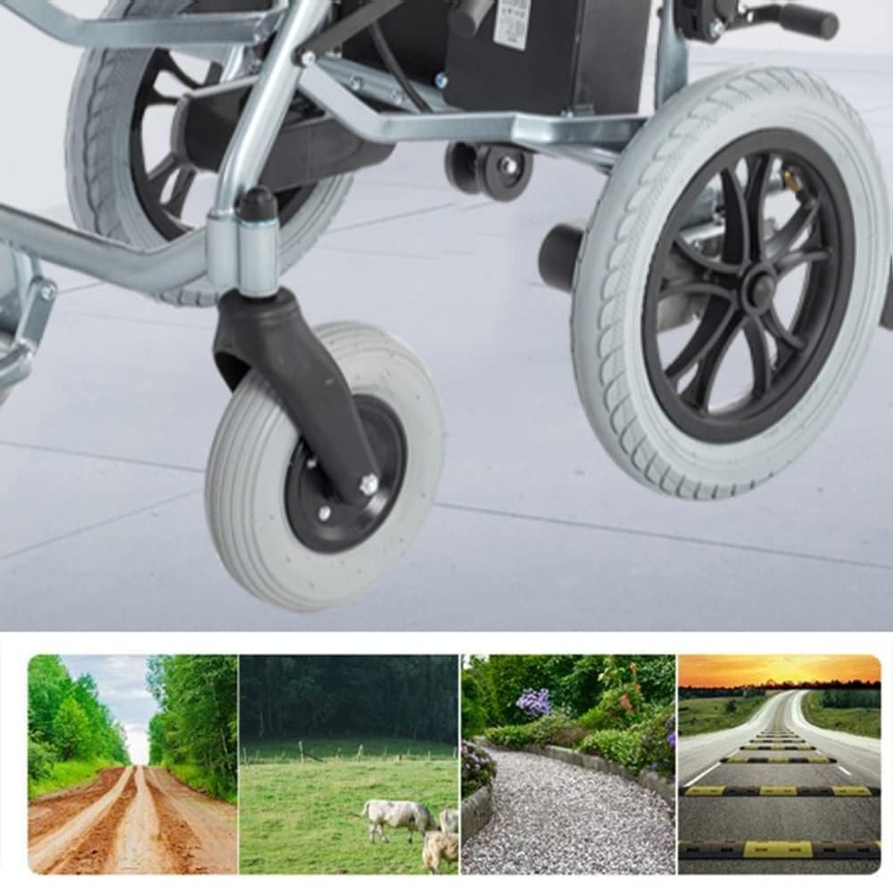 8-Calowe Przednie Koło Wózka Inwalidzkiego, PU Koło 200 X 50, Osoby W Podeszłym Wieku, Chodzik Dla Niepełnosprawnych, Koło Zapasowe)/Grey/8Inch(2Pcs)