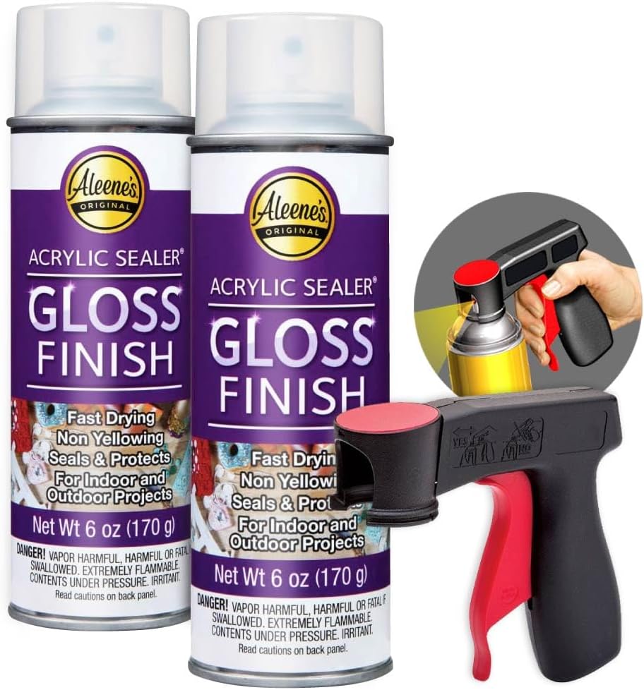 GRAS Art Bundles Aleene's Acrylic Sealer Spray (2Pack) with Attachable
