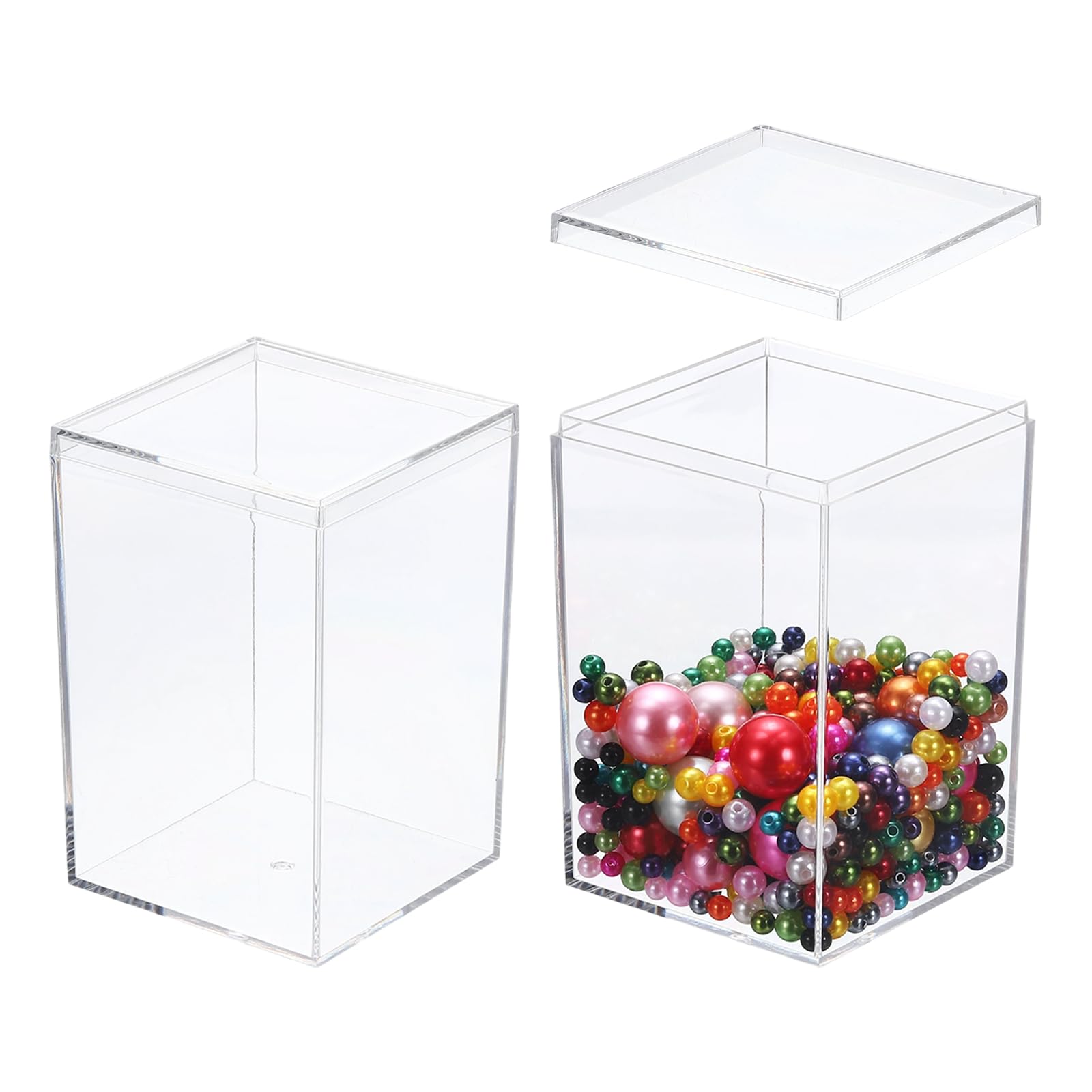 Boîtes de rangement décoratives en acrylique pour bonbons dragées et table de mariage champêtre