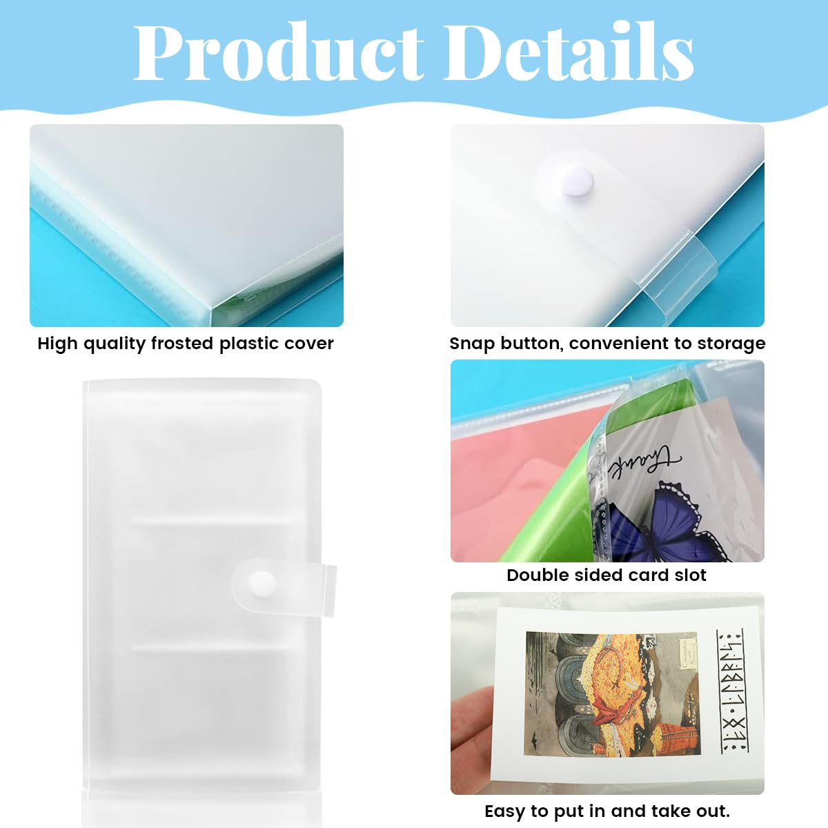PATPAT® Card Binder 120 Pockets, Clear Cover, 3'' Trading Card Holder 1