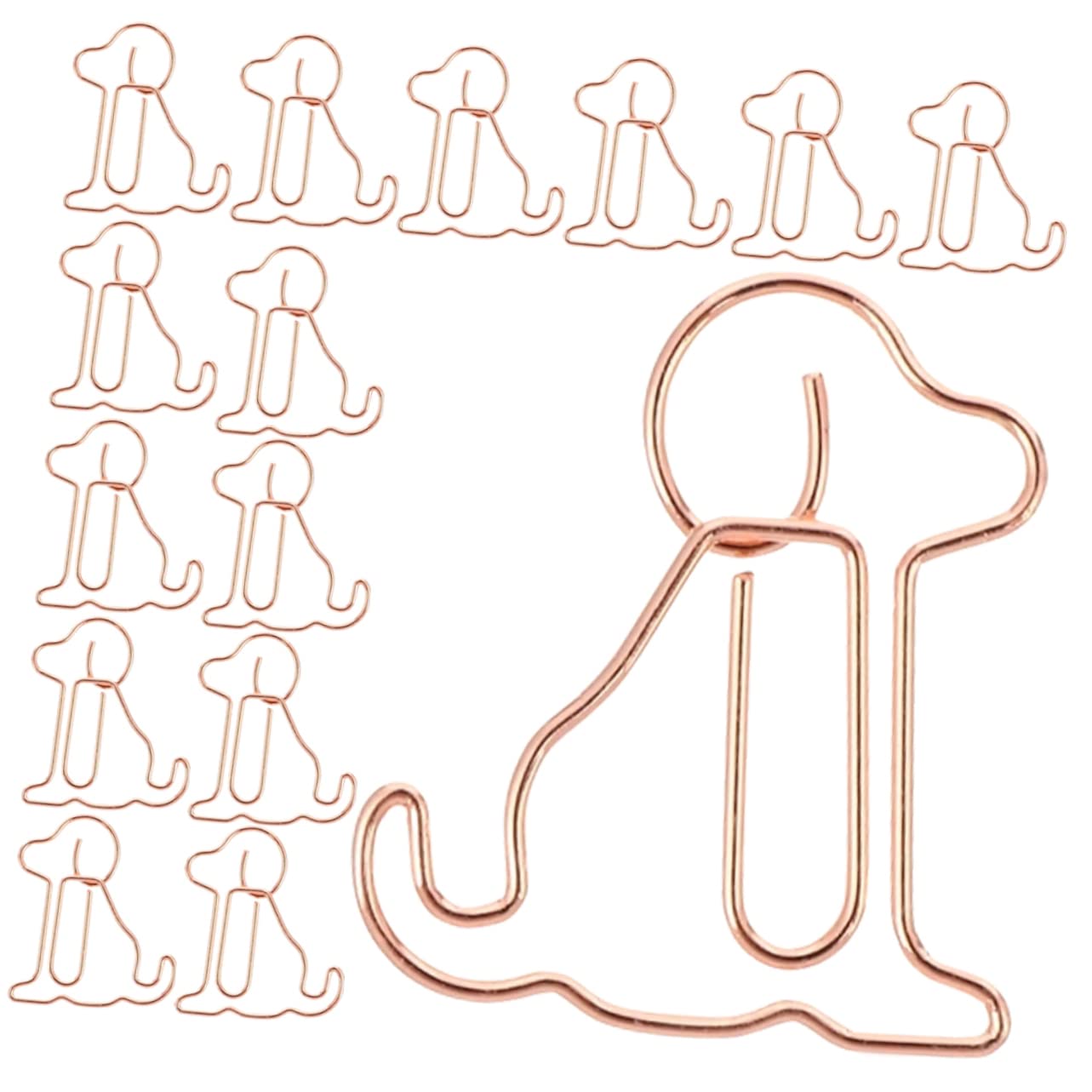 DOITOOL 3 Sätze Rose Gold Welpenpapierklammer Süße Büroklammern Papierklemmen Büroklammer Befestigen Cartoon-büroklammer Papierclips Büroklammern Süß Roségold Metall 50 Stück * 3