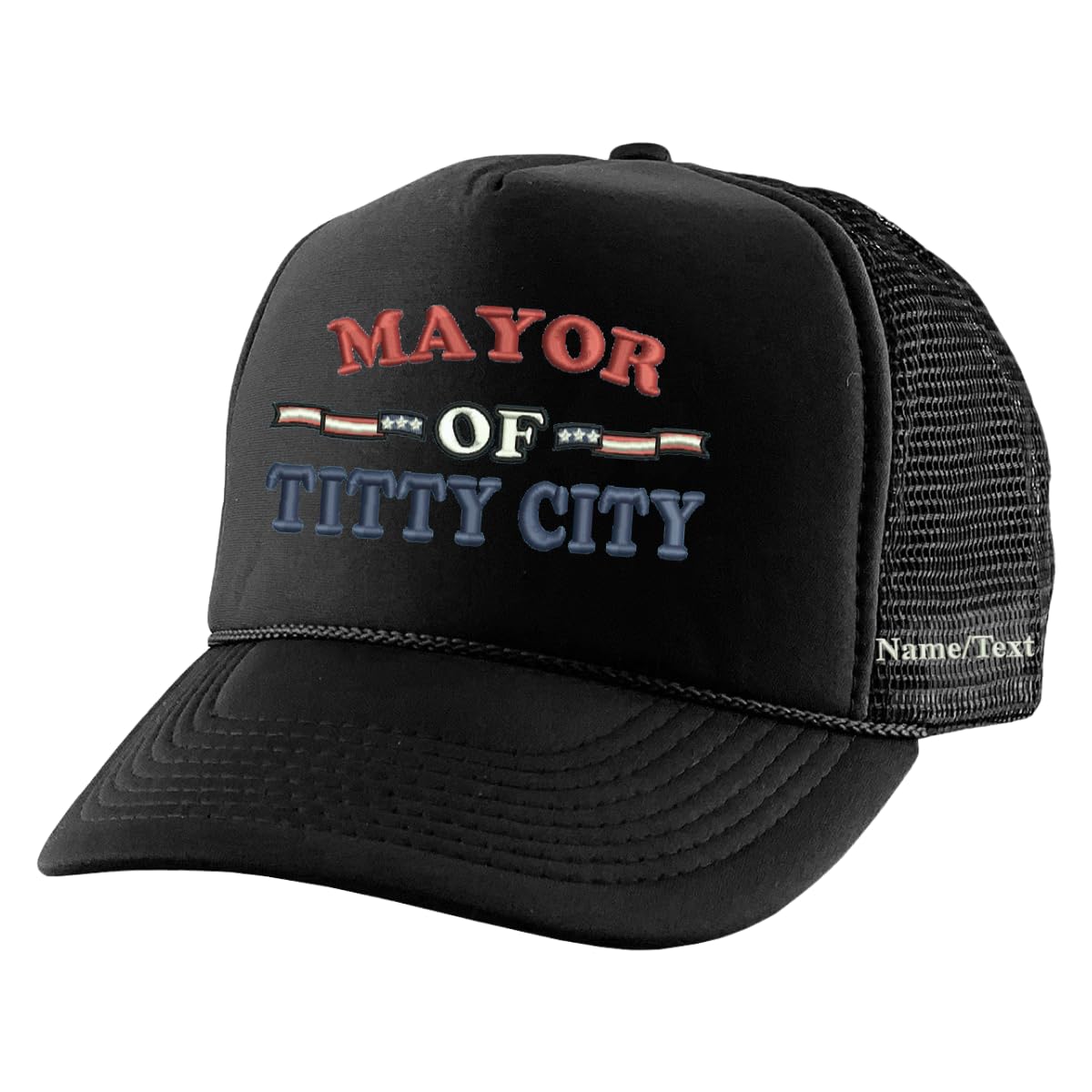 Trucker Hat Mayor of Titty City Funny Snapback Cap