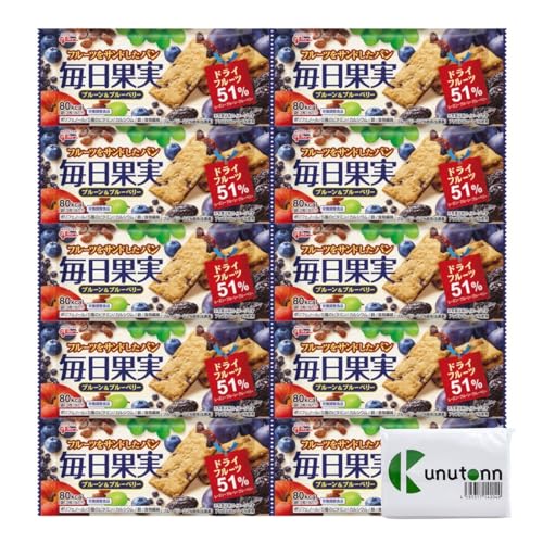 Kunutonn 江崎グリコ グリコ 栄養補助食品 毎日果実 3枚 + オリジナルロゴ入りeおまけ付 10個セット