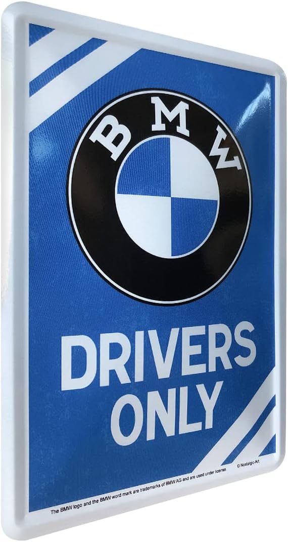 NostalgicArt Retro Blechschild, 15 x 20 cm, BMW Parking Only Blue GeschenkIdee für BMW