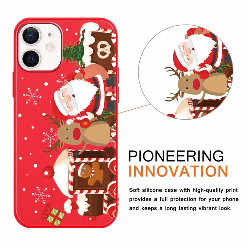 Yoedge 2 Pezzi Natale Cover per iPhone 12 Mini 5,4, Ultra