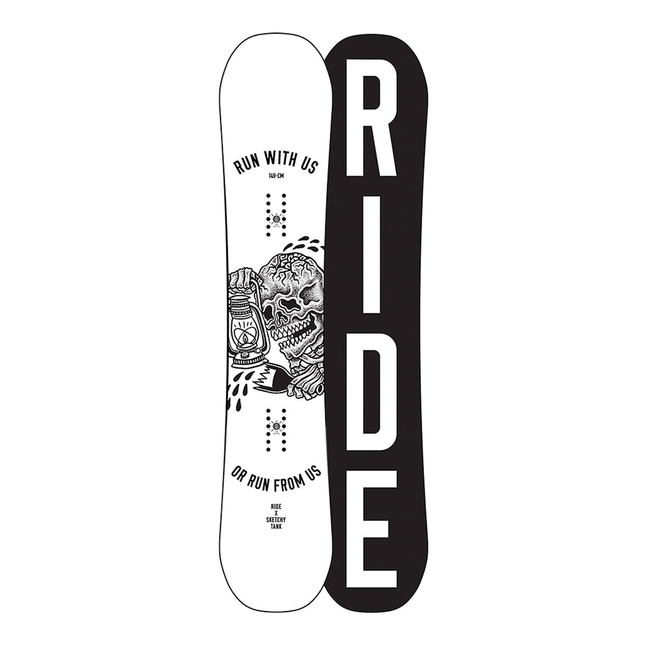 Ride Men's Freestyle Snowboard Burnout 155 cm with LTD Bindings Sports & Outdoors